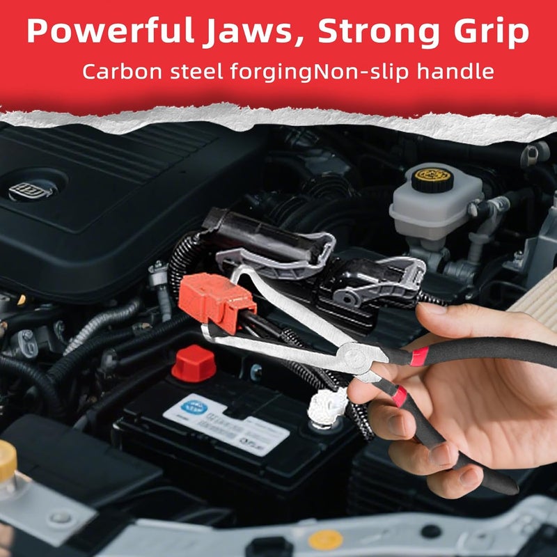 Aufisi Electrical Disconnect Pliers, 7 pcs Electrical Disconnect Pliers for Cars, Connector Removal Tool for Push Tab Style Plugs - Image 4